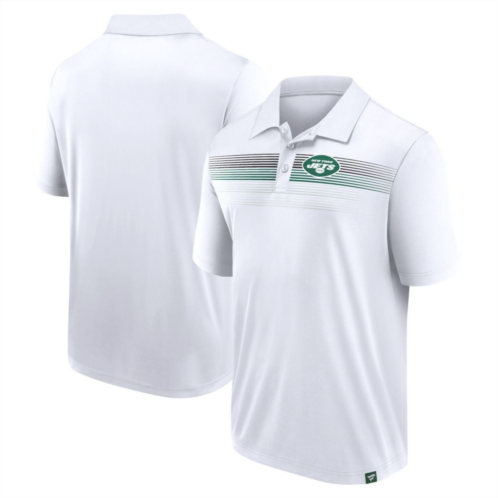 Unbranded Mens Fanatics Branded White New York Jets Victory For Us Interlock Polo
