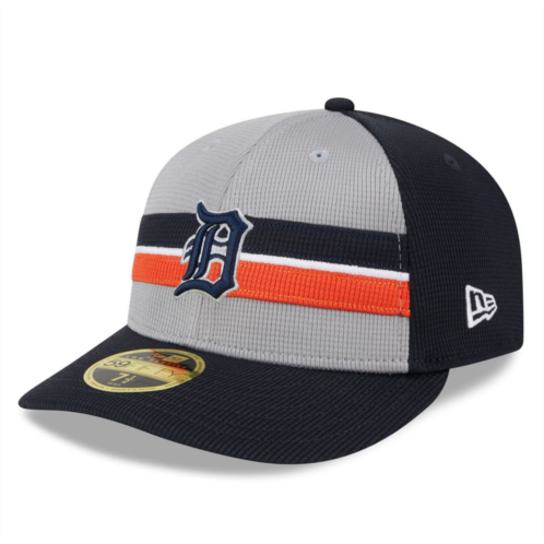 Mens New Era Gray Detroit Tigers 2024 Batting Practice Low Profile 59FIFTY Fitted Hat