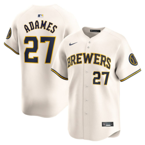 Nitro USA Mens Nike Willy Adames Cream Milwaukee Brewers Home Limited Player Jersey