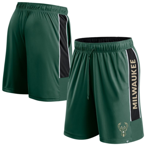 Unbranded Mens Fanatics Branded Hunter Green Milwaukee Bucks Game Winner Defender Shorts