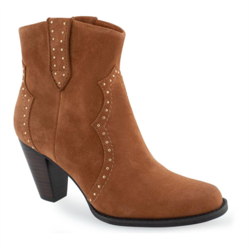 Aerosoles Lazu Womens Western Inspired Suede Ankle Boots