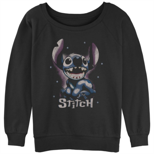 Disneys Lilo & Stitch Juniors Stars And Stitch Slouchy Terry Graphic Pullover