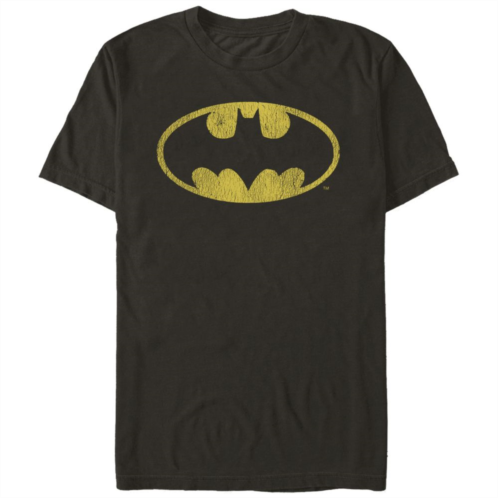 Licensed Character Mens Comfort Colors Batman Distressed Style Logo Graphic Tee