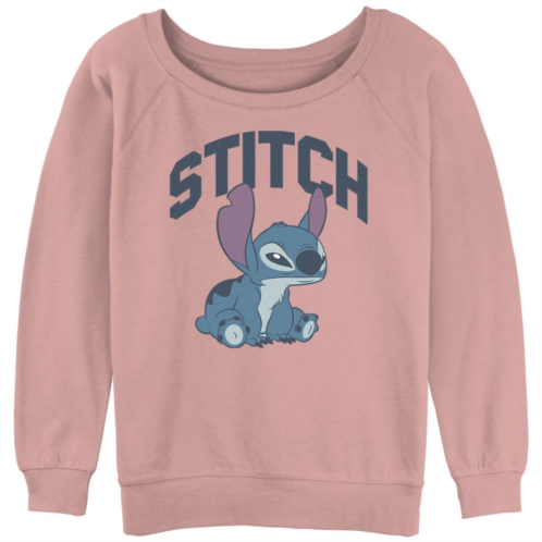 Disneys Lilo & Stitch Angry Looking Stitch Juniors Graphic Slouchy Terry