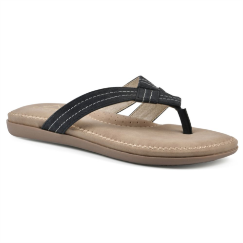 Cliffs by White Mountain Fateful Womens Comfort Thong Sandals
