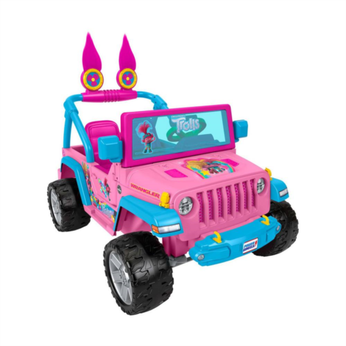 Power Wheels Trolls Band Together Jeep Wrangler Battery-Powered Ride-On Vehicle