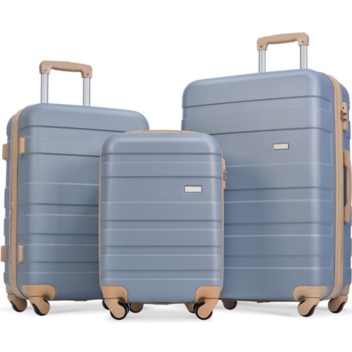 Abrihome 202428 Luggage Sets Of 3pcs Expandable Hardshell Lightweight Spinner Wheels