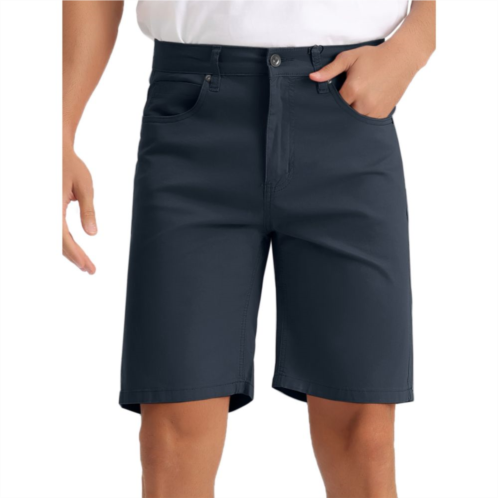 Lars Amadeus Flat Front Shorts For Mens Classic Fit Summer Business Dress Chino Short