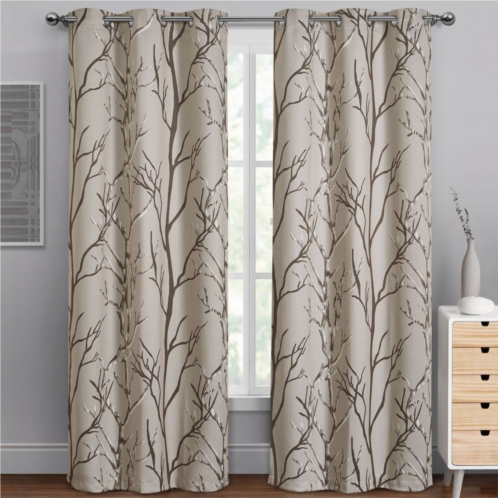 VCNY Home Kingdom Branch Blackout Grommet 1 Window Curtain Panel