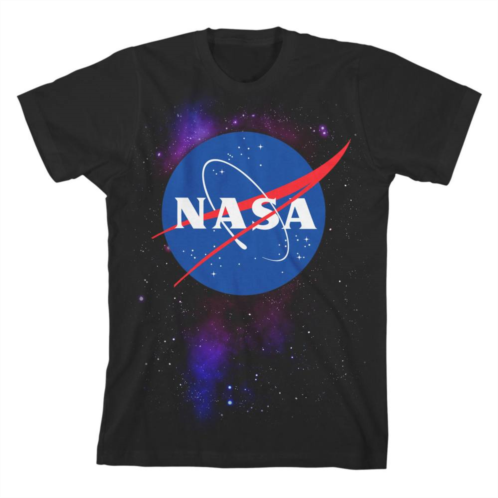 Licensed Character Girls 7-16 NASA Emblem on Outer Space Short Sleeve Tee