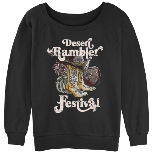 Unbranded Juniors Desert Rambler Festival Boots Slouchy Terry Graphic Pullover