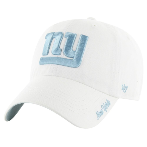 Unbranded Womens 47 White New York Giants Ballpark Cheer Clean Up Adjustable Hat