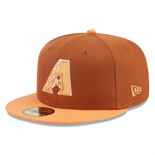 Mens New Era Brown/Orange Arizona Diamondbacks Spring Color Basic Two-Tone 59FIFTY Fitted Hat