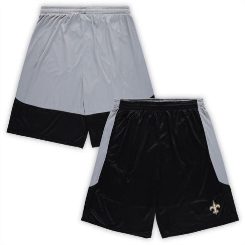 Unbranded Mens Fanatics Branded Black New Orleans Saints Big & Tall Team Logo Shorts