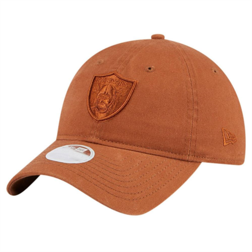 Womens New Era Bronze Las Vegas Raiders Color Pack 9TWENTY Adjustable Hat