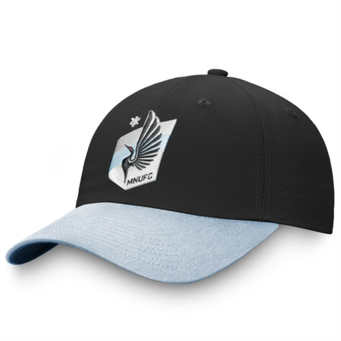Unbranded Womens Fanatics Branded Black/Light Blue Minnesota United FC Iconic Adjustable Hat