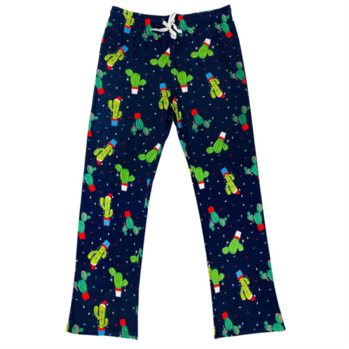 MCCC Sportswear Blue And Green Prickly Printed Mens Adult Sleep Pajama Pant - Large
