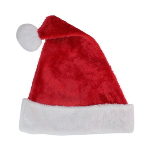 Christmas Central Red And White Plush Unisex Adult Christmas Santa Hat Costume Accessory - Large
