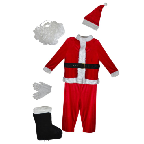 Christmas Central White And Red Santa Claus Mens Christmas Costume Set - Standard Size