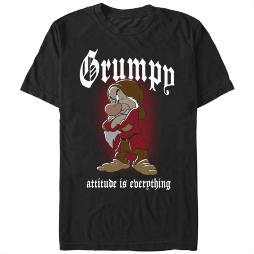 Mens Comfort Colors Disneys Snow White And The Seven Dwarfs Grumpy Attitude Is Everything Graphic Tee
