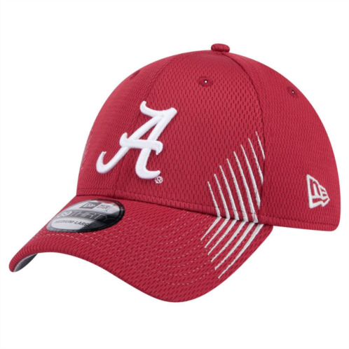 Mens New Era Crimson Alabama Crimson Tide Active Slash Sides 39THIRTY Flex Hat