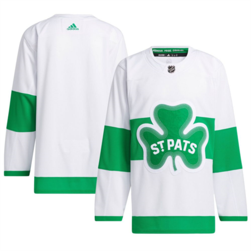 Unbranded Mens adidas White Toronto Maple Leafs St. Patricks Alternate Primegreen Authentic Jersey