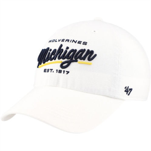 Unbranded Womens 47 White Michigan Wolverines Sidney Clean Up Adjustable Hat