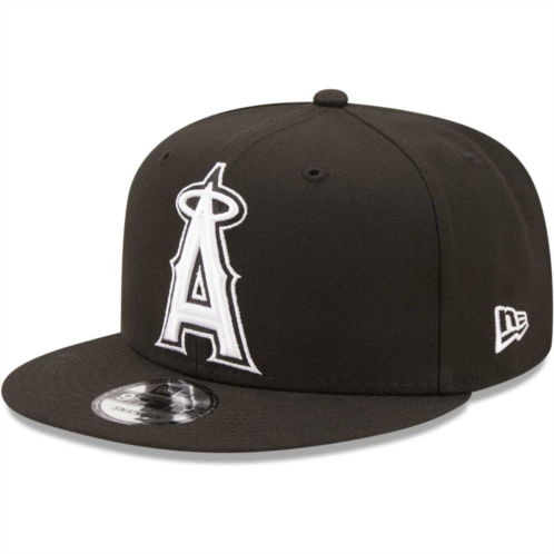 Mens New Era Black Los Angeles Angels Team 9FIFTY Snapback Hat