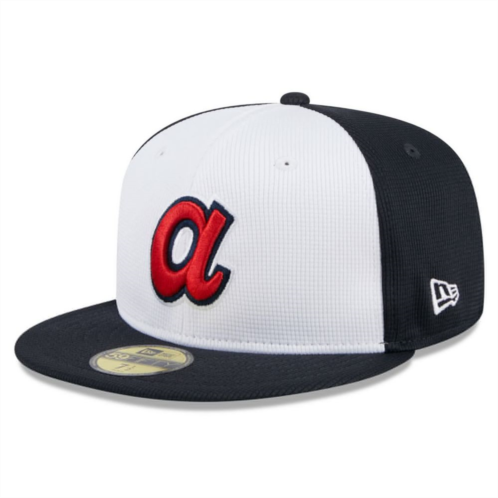 Mens New Era White Atlanta Braves 2024 Batting Practice 59FIFTY Fitted Hat