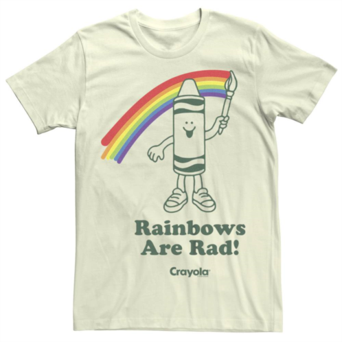Licensed Character Mens Crayola Rainbows Are Rad Graphic Tee