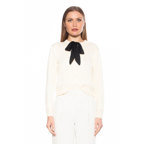 Womens ALEXIA ADMOR Calix Knit Cardigan with Bow Detail