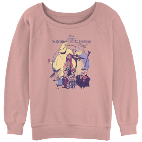 Disneys The Nightmare Before Christmas Juniors Scary Group Slouchy Terry Graphic Pullover