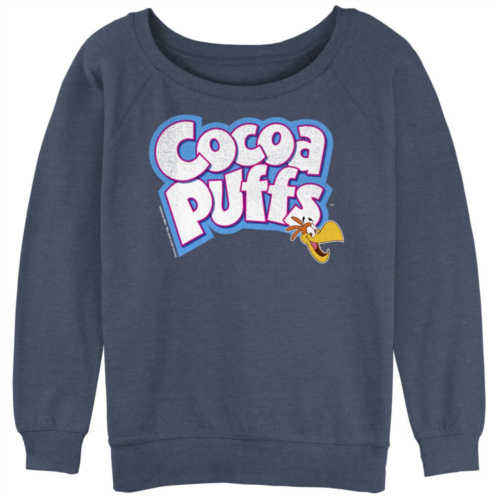 Licensed Character Juniors Cocoa Puffs Logo Slouchy Terry Graphic Pullover