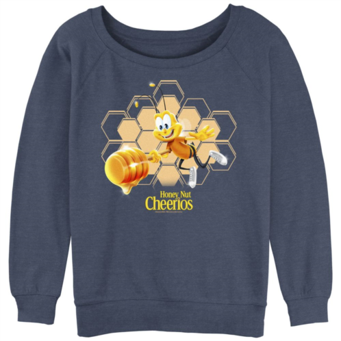 Licensed Character Juniors Cheerios Honey Nut Logo Slouchy Terry Graphic Pullover
