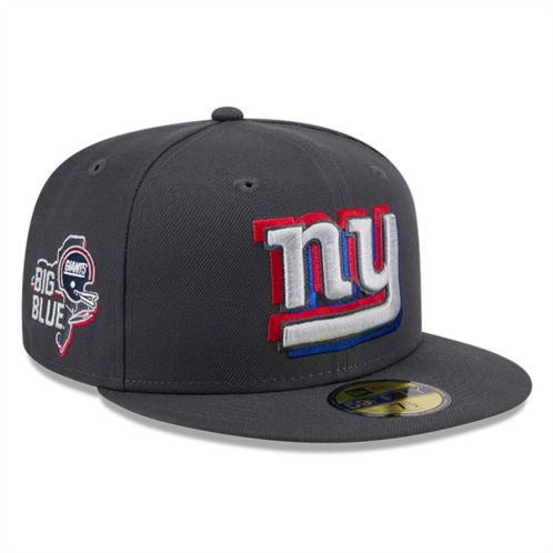 Mens New Era Graphite New York Giants Official 2024 NFL Draft On Stage 59FIFTY Fitted Hat