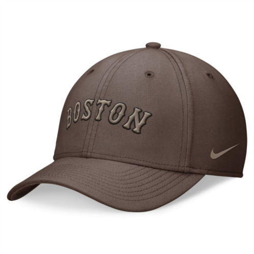 Nitro USA Mens Nike Brown Boston Red Sox Statement Ironstone Performance SwooshFlex Hat