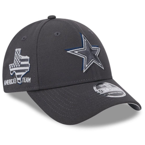 Mens New Era Graphite Dallas Cowboys 2024 NFL Draft 9FORTY Adjustable Hat