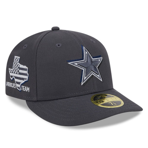 Mens New Era Graphite Dallas Cowboys 2024 NFL Draft Low Profile 59FIFTY Fitted Hat