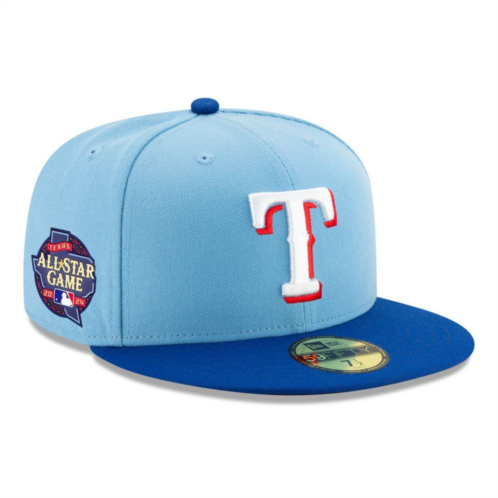 Mens New Era Light Blue Texas Rangers 2024 All-Star Game 59FIFTY Fitted Hat