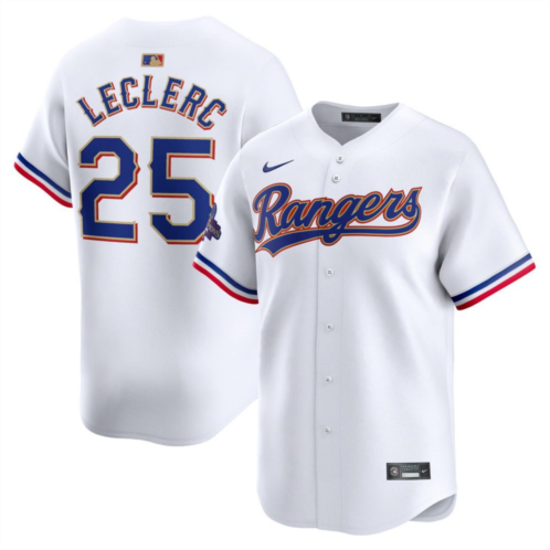 Nitro USA Mens Nike Jose Leclerc White Texas Rangers 2024 Gold Collection Limited Player Jersey