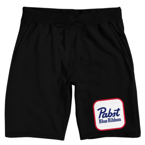 Licensed Character Mens Pabst Blue Ribbon Logo Pajama Shorts