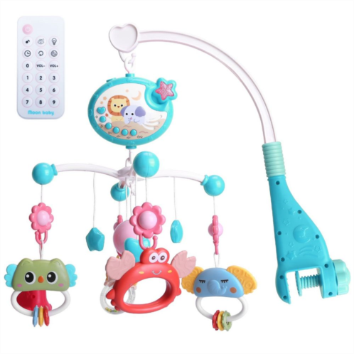 Eggracks By Global Phoenix Kids, Musical Rotating Crib Bed Bell Rattle Toy