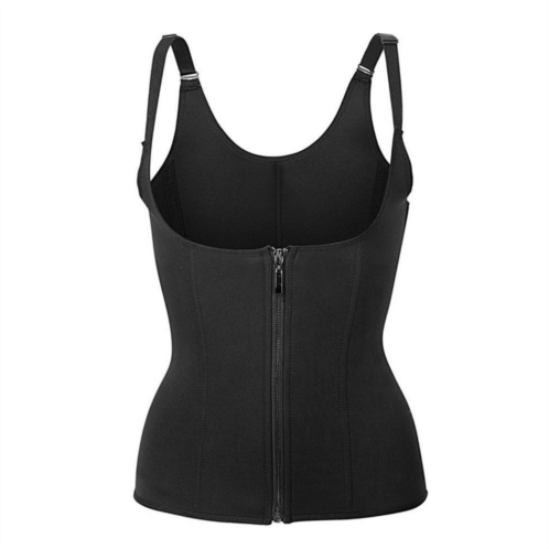 Eggracks By Global Phoenix Zippered Waist Trainer Corset Body Shaper With Adjustable Straps