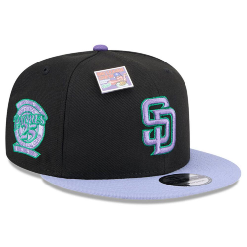 Mens New Era Black/Purple San Diego Padres Grape Big League Chew Flavor Pack 9FIFTY Snapback Hat