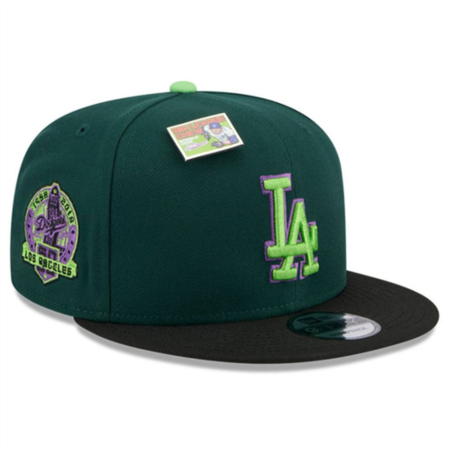 Mens New Era Green/Black Los Angeles Dodgers Sour Apple Big League Chew Flavor Pack 9FIFTY Snapback Hat