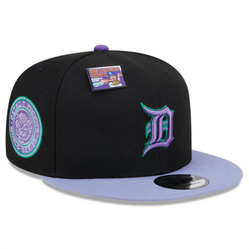 Mens New Era Black/Purple Detroit Tigers Grape Big League Chew Flavor Pack 9FIFTY Snapback Hat
