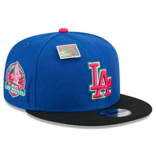 Mens New Era Royal/Black Los Angeles Dodgers Watermelon Big League Chew Flavor Pack 9FIFTY Snapback Hat