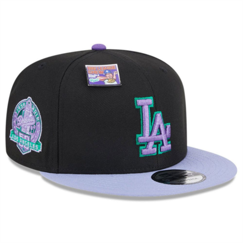 Mens New Era Black/Purple Los Angeles Dodgers Grape Big League Chew Flavor Pack 9FIFTY Snapback Hat