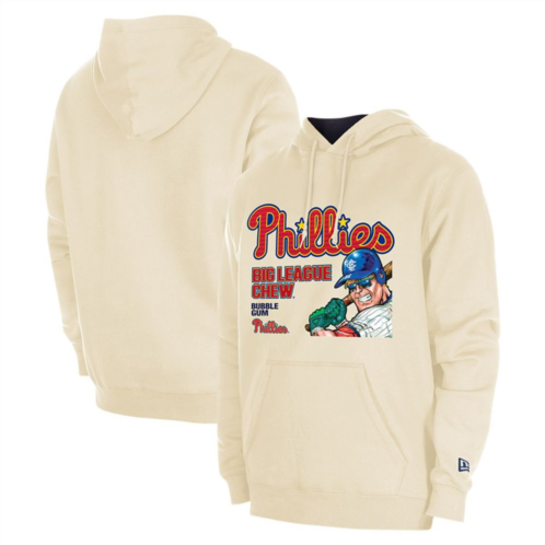 Mens New Era Cream Philadelphia Phillies Big League Chew Pullover Hoodie