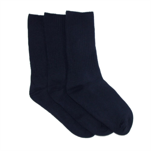 Jefferies Socks Kids Cotton Seamless Toe Casual Crew Sock (pack Of 3)